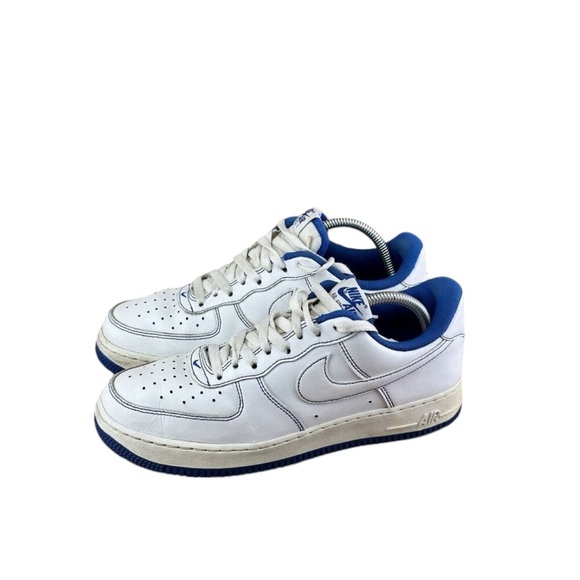 Nike Air Force Men Size 10 'Contrast Stitch White Game Royal